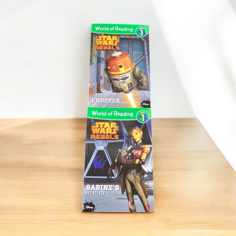 NEW Set of 2 World of Reading Level 1 Books Star Wars Rebels Disney Sabine